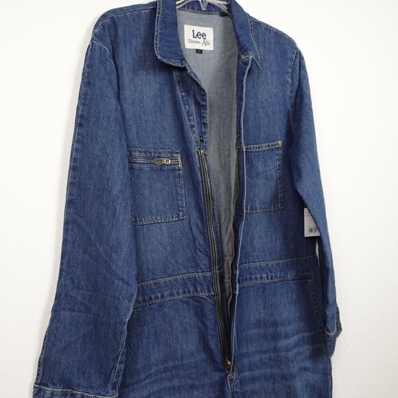 Lee Modern Union Alls Jumpsuit Women's Size XL Coveralls Blue One Piece - Picture 7 of 12
